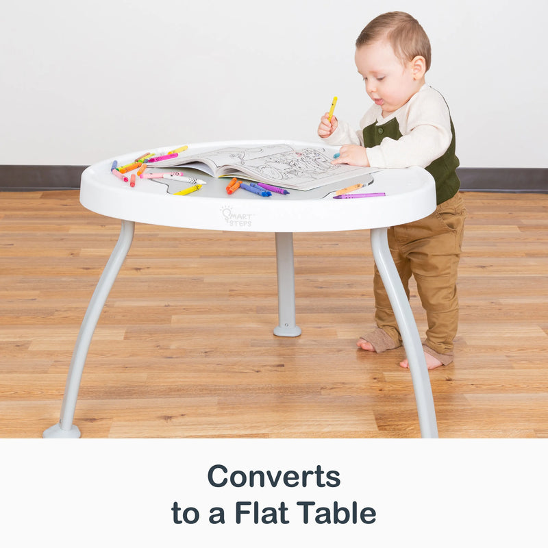 Smart Steps Bounce N’ Play 3-in-1 Activity Center converts to a flat table