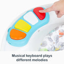 Load image into gallery viewer, Musical keyboard plays different melodies on the Smart Steps By Baby Trend Bounce N’ Play 3-in-1 Activity Center