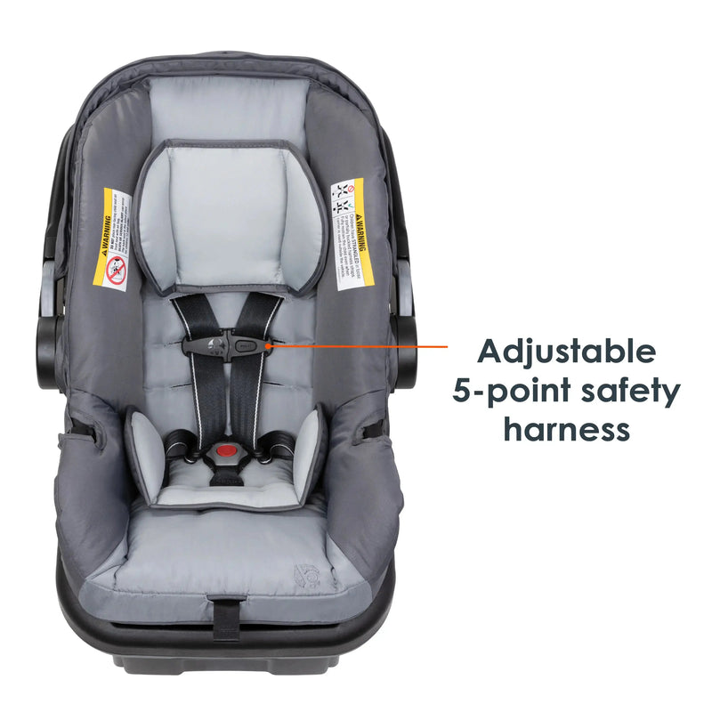 View of the seat pad and 5-point seat harness on the Baby Trend EZ-Lift PLUS Infant Car Seat