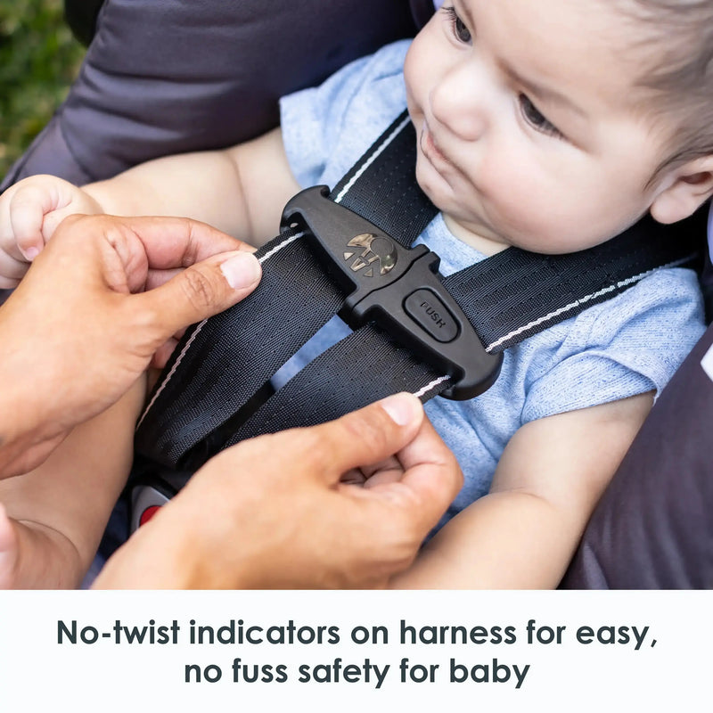 Baby Trend EZ-Lift PLUS Infant Car Seat no twist indicators on harness for easy no fuss safety for baby