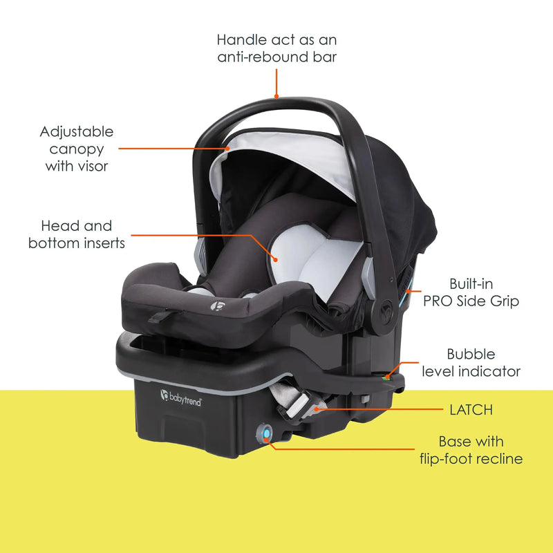 Baby Trend EZ-Lift PRO Infant Car Seat feature call outs