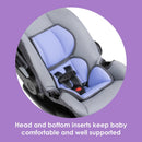 Load image into gallery viewer, Baby Trend EZ-Lift PRO Infant Car Seat head and bottom inserts keep baby comfortable and well supported