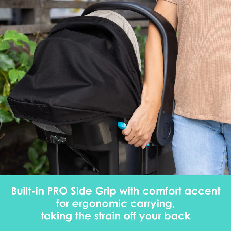 Baby Trend EZ-Lift PRO Infant Car Seat built in PRO Side Grip with comfort accent for ergonomic carrying, taking the strain off your back