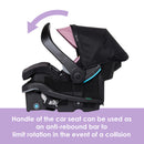 Load image into gallery viewer, Baby Trend EZ-Lift PRO Infant Car Seat handle can be used as an anti-rebound bar to limit rotation in the event of a collision