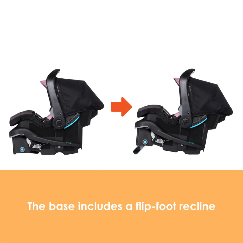 Baby Trend EZ-Lift PRO Infant Car Seat base includes a flip-foot recline