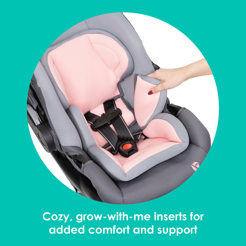 Baby Trend Secure-Lift Infant Car Seat cozy grow with me inserts for added comfort and support