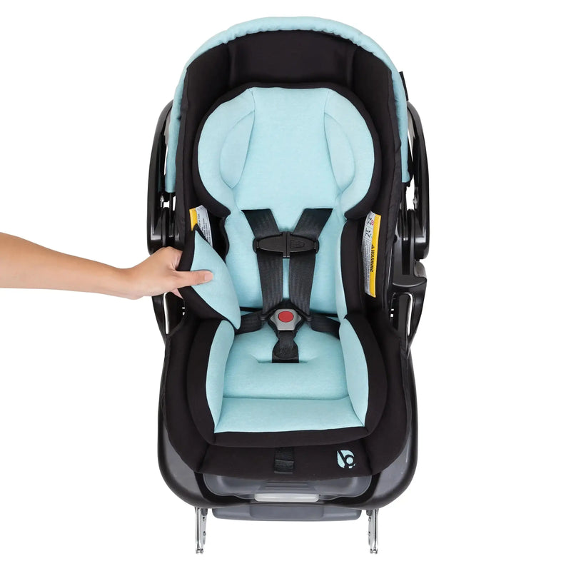 Baby Trend Secure 35 Infant Car Seat insert pad are removable for the child