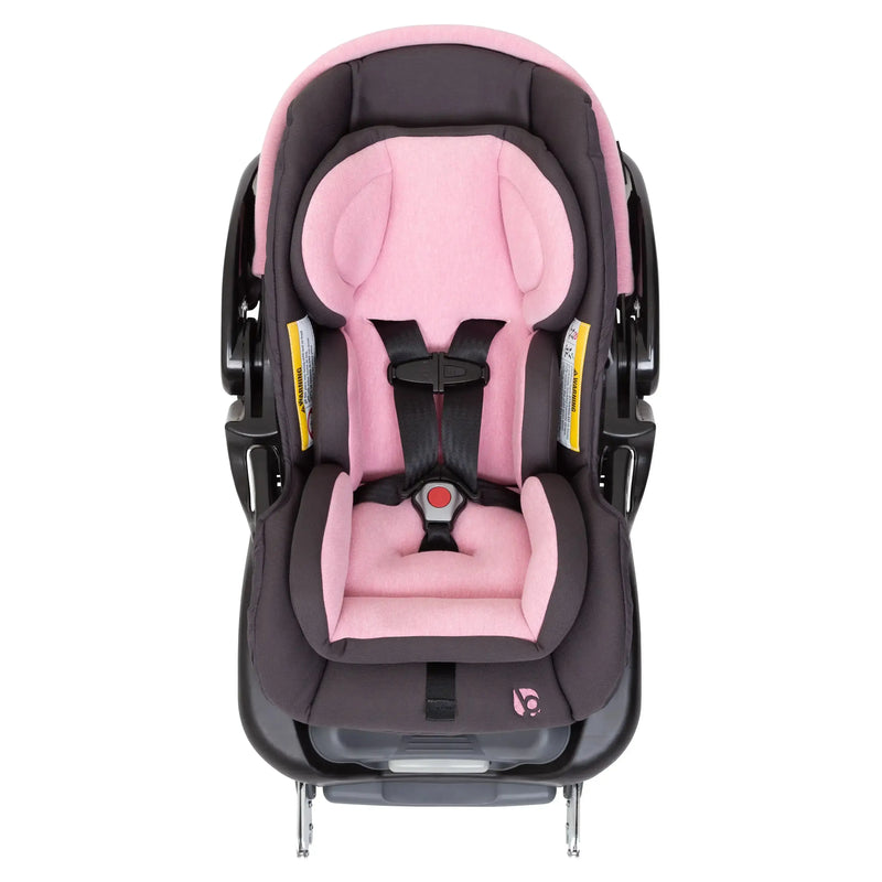 Top view of the Baby Trend Secure Snap Tech 35 Infant Car Seat with plush pad and 5-point safety harness