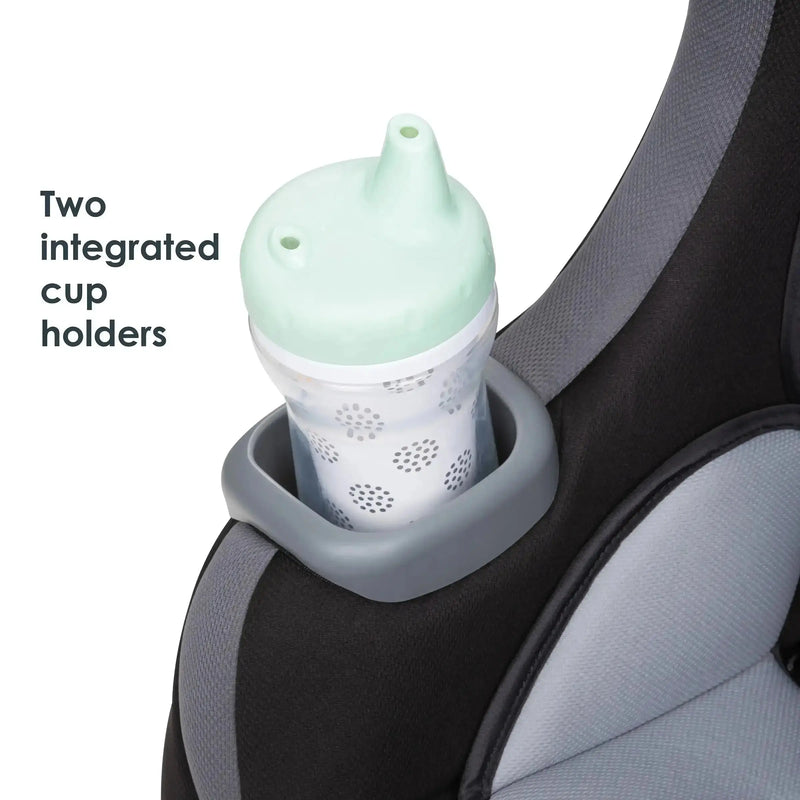 Two integrated cup holders of the Baby Trend Trooper 3-in-1 Convertible Car Seat