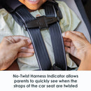 Load image into gallery viewer, No-twist harness indicator on the Baby Trend Cover Me 4-in-1 Convertible Car Seat 