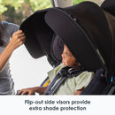 Load image into gallery viewer, Flip-out side visors provide extra shade protection from the Baby Trend Cover Me 4-in-1 Convertible Car Seat