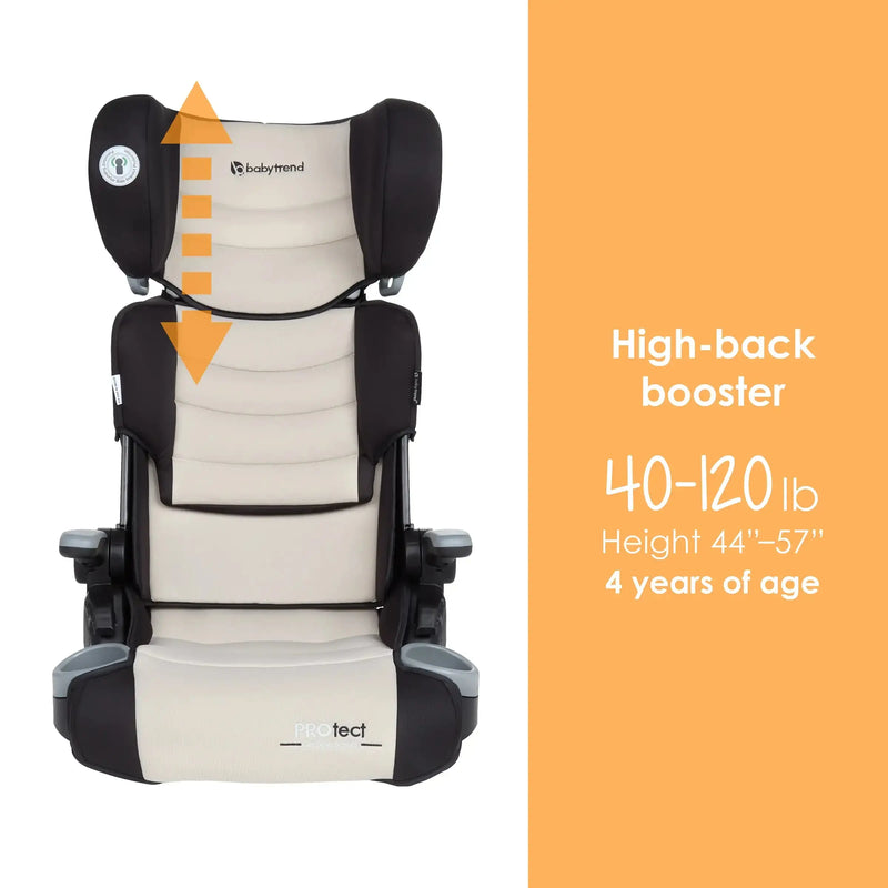 Baby Trend PROtect 2-in-1 Folding Booster Car Seat high back booster mode