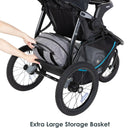 Load image into gallery viewer, Baby Trend Expedition Race Tec Plus Jogger Stroller with extra large storage basket and rear access