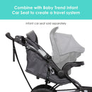 Load image into gallery viewer, Baby Trend Expedition Zero Flat Jogger with LED Lights combine with infant car seat to create a travel system