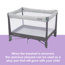 Load image into gallery viewer, Comet Quick-Fold Playard with Hanging Bassinet in Desert Grey (Walmart Exclusive)