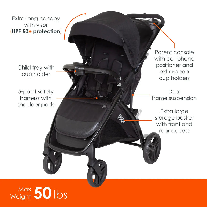 Baby Trend Tango Stroller feature call outs