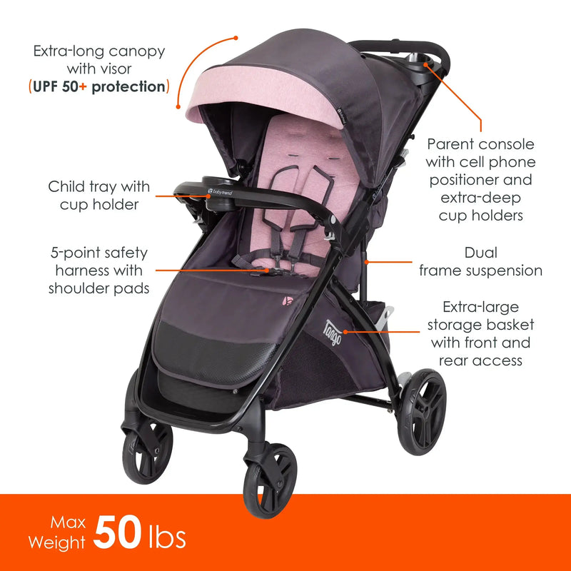 Baby Trend Tango Stroller feature call outs