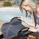 Load image into gallery viewer, A mother is looking at her child through the window on the canopy of the Baby Trend Tango 3 All-Terrain Stroller 