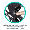 Load image into gallery viewer, Baby Trend Morph Single to Double Modular Stroller modular seat that easily converts to a bassinet