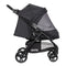 Side view with full netting cover of the Baby Trend Passport Carriage Stroller