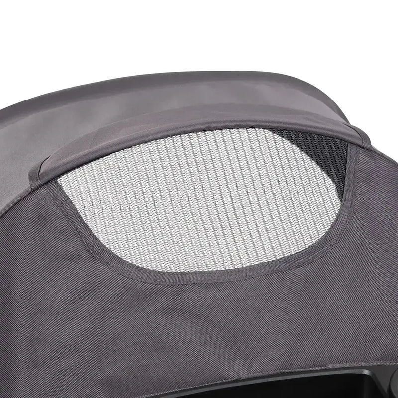 Baby Trend Sonar Seasons Stroller has peek-a-boo window for parents to check on their child