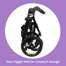 Load image into gallery viewer, Baby Trend Expedition DLX Jogging Stroller easy trigger fold for compact storage