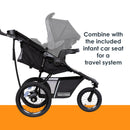 Load image into gallery viewer, Baby Trend Expedition DLX Jogging Stroller combine with the included infant car seat for a travel system