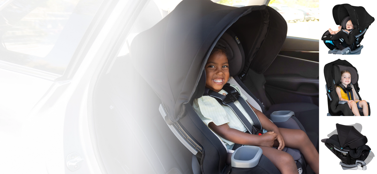 A child is sitting in the Baby Trend Convertible Car Seat ready to go on a ride